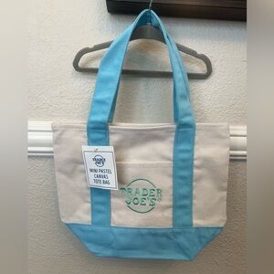 Trader Joe’s Blue Mini Pastel Canvas Tote Bag